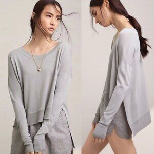 Wilfred Gray Knit Librement Slouchy High Low Top